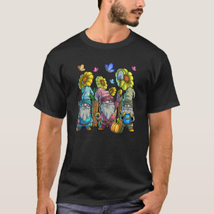 Schattige Tuinkabouters met Vlinderzonnebloemen Tu T-shirt