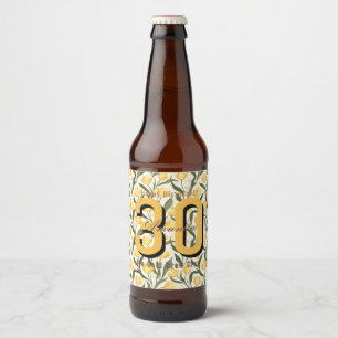 Schattige Tulp Bloemige Verjaardagscadeau Bier Etiket