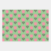 Schattige Tulpen bloemenpatroon | Elke achtergrond Inpakpapier Vel (Voorkant 3)