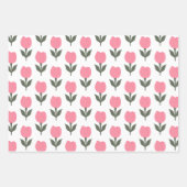 Schattige Tulpen bloemenpatroon | Elke achtergrond Inpakpapier Vel (Voorkant)