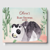 Schattige Tumbling Panda Baby shower Gastenboek (Voorkant)