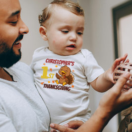 Schattige Turkije 1e Thanksgiving Romper