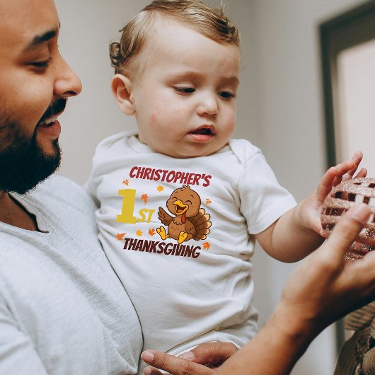 Schattige Turkije 1e Thanksgiving Romper