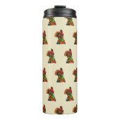 Schattige Turkije met Oogst Thanksgiving Thermosbeker (Voorkant)