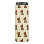 Schattige Turkije met Oogst Thanksgiving Thermosbeker (Achterkant)