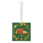 Schattige Turkije met Pumpkin Pie Thanksgiving Decoratie (Rechts)