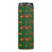 Schattige Turkije met Pumpkin Pie Thanksgiving Thermosbeker (Achterkant)