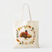 Schattige Turkije met Pumpkin Pie Thanksgiving Tote Bag (Voorkant)