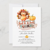 Schattige Turkije Thanksgiving Baby shower Kaart (Voorkant)