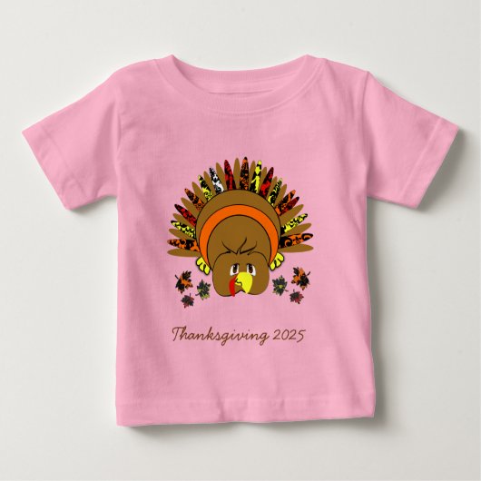 Schattige Turkije Thanksgiving Vrouwen T-shirt (Voorkant)