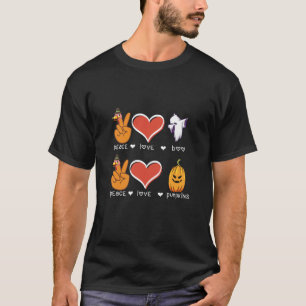 Schattige Turkije Vredesteken boe ghost en pompoen T-shirt