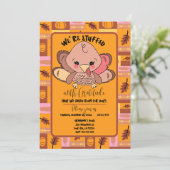 Schattige Turkije Vriendschappen Thanksgiving Uitn Kaart (Staand voorkant)