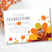 Schattige Turkije Vriendsgiving Kaart