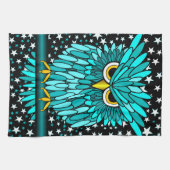 schattige turkooisuil theedoek (Horizontaal)