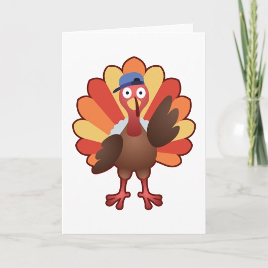Schattige Turkse Jongen Gobble - Kerstgeschenk voo Kaart (Voorkant)