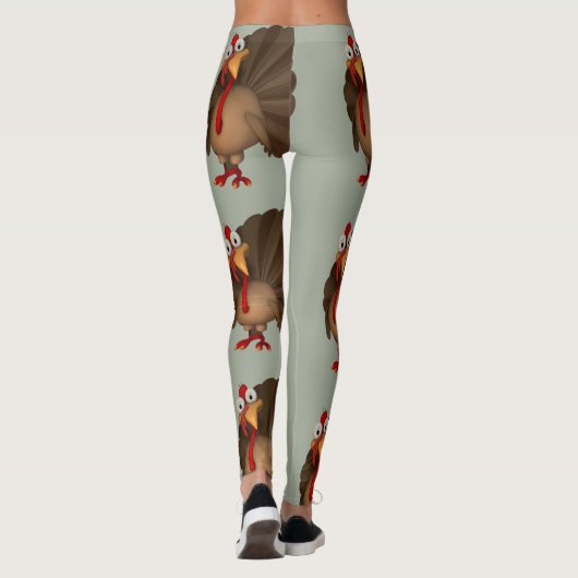 Schattige Turkse Thanksgiving Leggings (Achterkant)