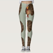 Schattige Turkse Thanksgiving Leggings (Voorkant)