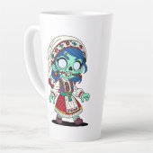 Schattige Turkse Zombie Latte Mok (Linkerhoek)