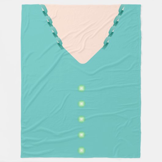 Schattige Turquoise 🎀 Ball Gown Blouse Fleece Deken (Voorkant)