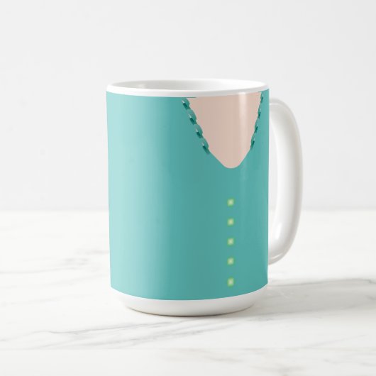 Schattige Turquoise 🎀 Ball Gown Blouse Koffiemok (Voorkant rechts)