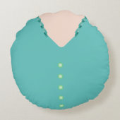 Schattige Turquoise 🎀 Ball Gown Blouse Rond Kussen (Achterkant)