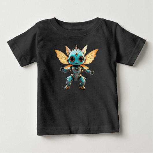 Schattige Turquoise Dansende Robot Pixie (Voorkant)