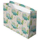 SCHATTIGE TURQUOISE DINOSAURS EN RAINBOWS GROOT CADEAUZAKJE (Achterkant Gekanteld)