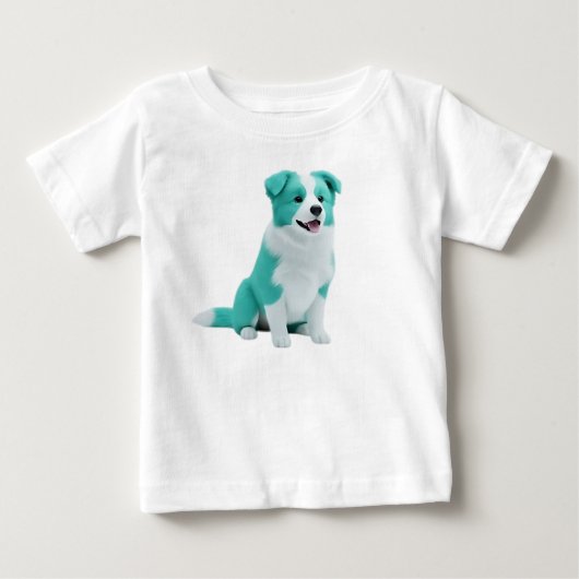 Schattige turquoise en witte Border Collie Puppy (Voorkant)