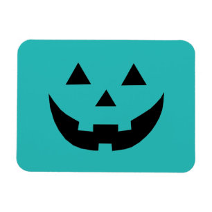 Schattige turquoise jack-o-lantaarn grappige Hallo Magneet