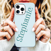Schattige Turquoise Minimalistische Aangepaste Naa Case-Mate iPhone Case