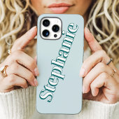 Schattige Turquoise Minimalistische Aangepaste Naa Case-Mate iPhone Case