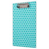 Schattige turquoise quatrefoil patroon klembord (Links)