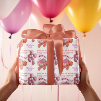 Schattige Turtle Baby shower Gepersonaliseerd Cadeaupapier