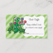 Schattige Turtle Baby shower Thema Boek Raffle Informatiekaartje (Voorkant)
