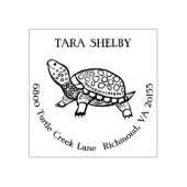 Schattige Turtle retouradres Rubberstempel (Afrduk)