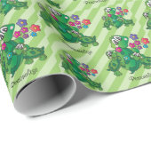 Schattige Turtle Twin Baby shower Theme Cadeaupapier (Rol Hoek)