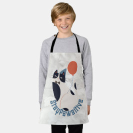 Schattige Tuxedo Kat Blijf Positief Kids All-Over Schort