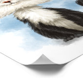 Schattige Tuxedo Kat Cartoon Poster (Hoek)