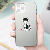 Schattige Tuxedo Kat Cartoon Sticker (Telefoon)