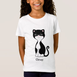 Schattige Tuxedo Kat Cartoon T-shirt