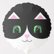 Schattige Tuxedo Kat Gelukkig Gezicht
