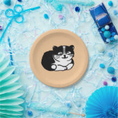 schattige tuxedo-kat papieren bordje (Feest)