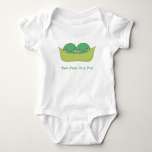 Schattige Twee Erwten in een Peul Voor Baby Tweeli Romper
