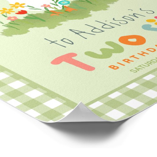 Schattige Twee Gekke Boerderij Gans Verjaardag Wel Poster (Hoek)