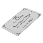 Schattige Twee Grooms Cartoon Gay Bruiloft Save th Magneet (Linkerzijde)