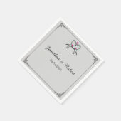 Schattige Twee Grooms Kussen Gay Bruiloft Servet (Hoek)