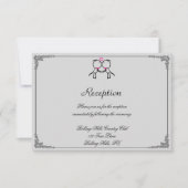 Schattige Twee Grooms Kussen Gay Huwelijksreceptie Kaart (Voorkant)