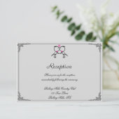 Schattige Twee Grooms Kussen Gay Huwelijksreceptie Kaart (Staand voorkant)