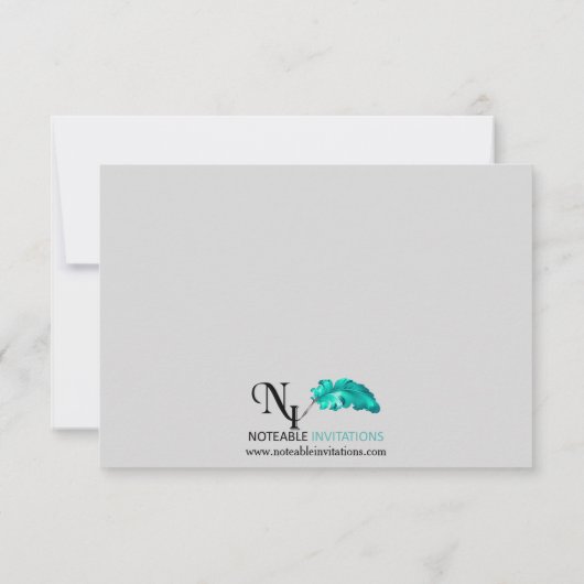 Schattige Twee Grooms Kussen Gay Huwelijksreceptie Kaart (Achterkant)