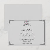 Schattige Twee Grooms Kussen Gay Huwelijksreceptie Kaart (Voorkant / Achterkant)